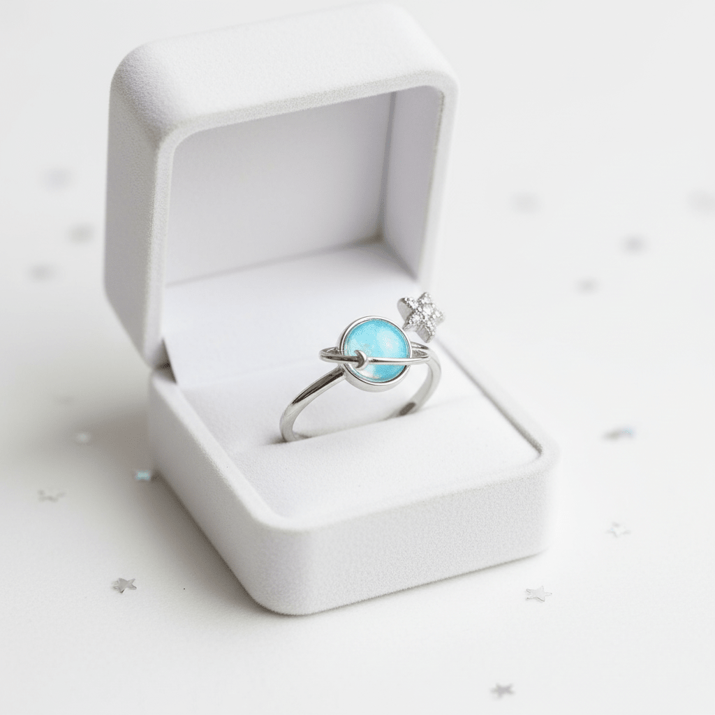 Lunaire™ Star & Moon Ring for Daughter