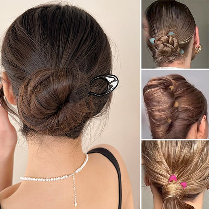 Lunara Hair Pins Set | Effortless Updos, 6 Pieces, Ideal Hair Clips for Thick Hair - Hartwella