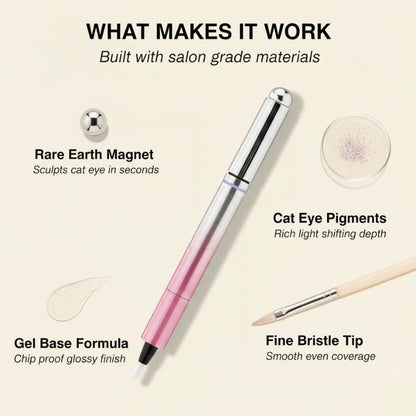 Lunelle Nail Pen | 2 - in - 1 Magnetic with Precision Brush Applicator - Hartwella