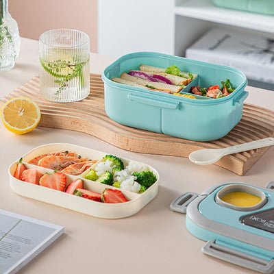 Lunex Bento Lunch Box | Leak-Proof, BPA-Free with Compartments and Carry Handle - Hartwella