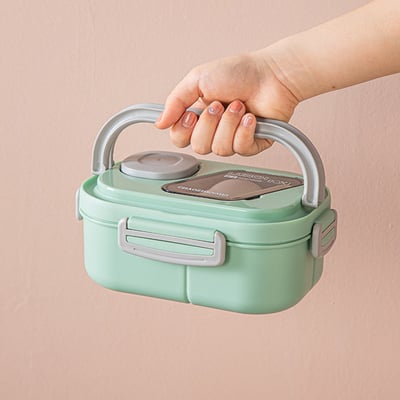Lunex Bento Lunch Box | Leak-Proof, BPA-Free with Compartments and Carry Handle - Hartwella