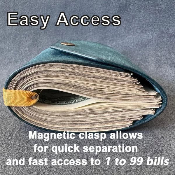 Luno Cash Wrap Wallet | Premium Leather, Magnetic Clasp - Hartwella