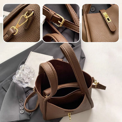Luxe Bucket Bag | Large Capacity Faux Leather - Hartwella