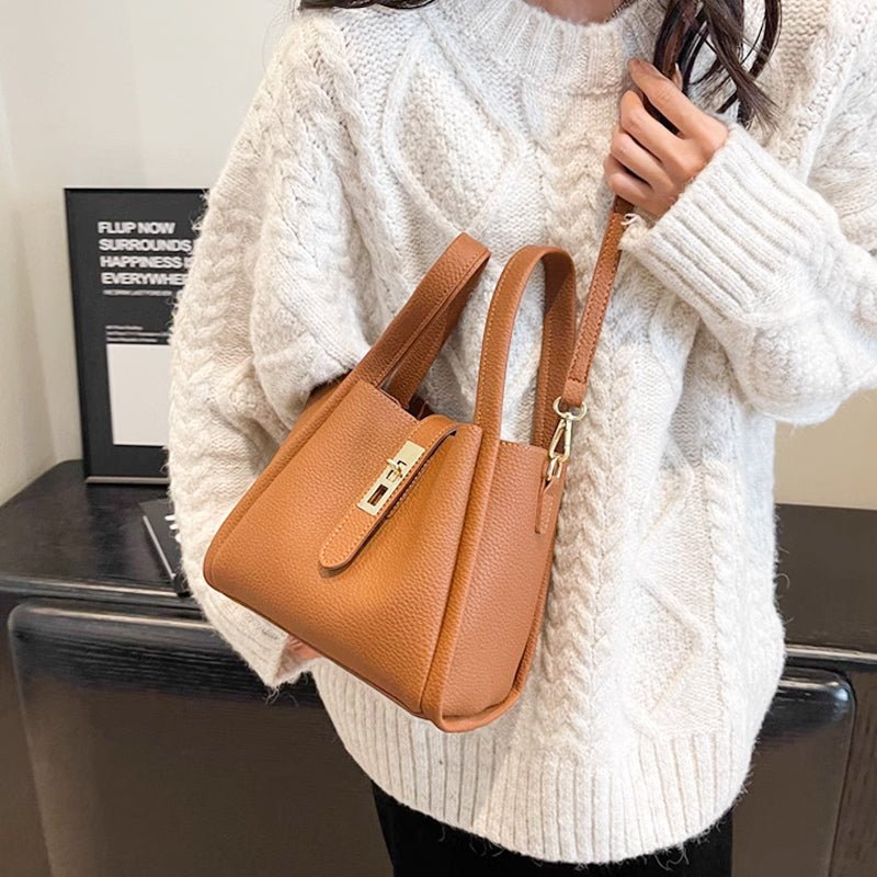 Luxe Bucket Bag | Large Capacity Faux Leather - Hartwella