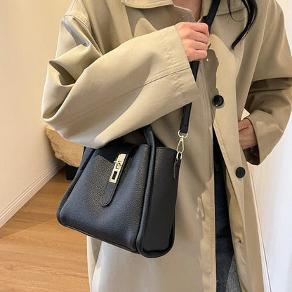 Luxe Bucket Bag | Large Capacity Faux Leather - Hartwella