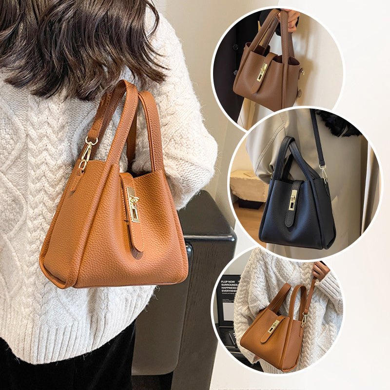 Luxe Bucket Bag | Large Capacity Faux Leather - Hartwella