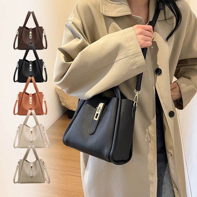 Luxe Bucket Bag | Large Capacity Faux Leather - Hartwella