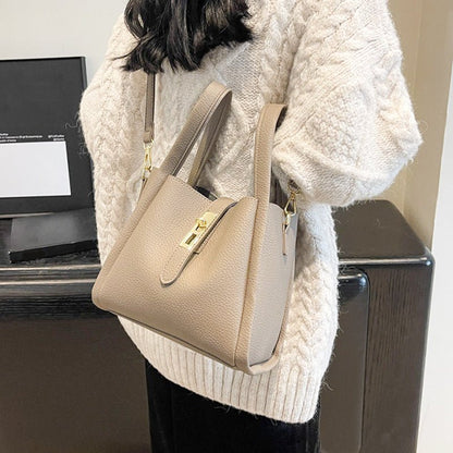 Luxe Bucket Bag | Large Capacity Faux Leather - Hartwella