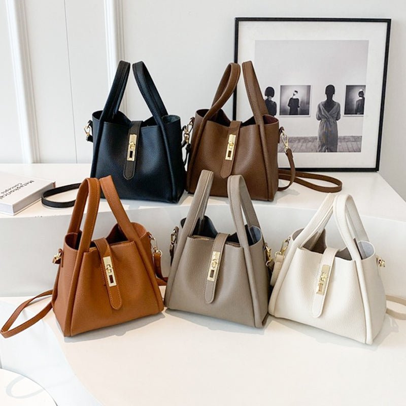 Luxe Bucket Bag | Large Capacity Faux Leather - Hartwella