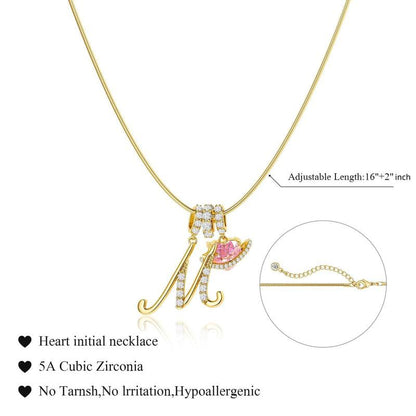 Luxe Initial Pendant Necklace | 3 - Layer Gold Design with Adjustable Length - Hartwella