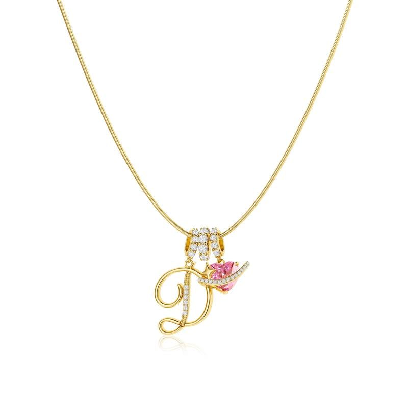 Luxe Initial Pendant Necklace | 3 - Layer Gold Design with Adjustable Length - Hartwella