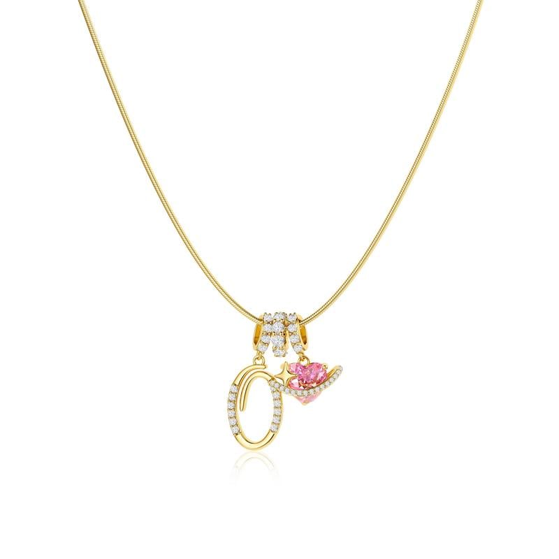 Luxe Initial Pendant Necklace | 3 - Layer Gold Design with Adjustable Length - Hartwella
