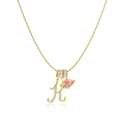 Luxe Initial Pendant Necklace | 3 - Layer Gold Design with Adjustable Length - Hartwella