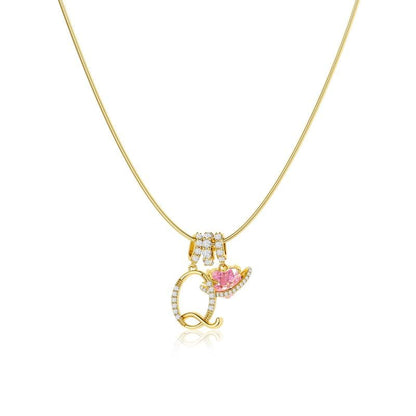 Luxe Initial Pendant Necklace | 3 - Layer Gold Design with Adjustable Length - Hartwella