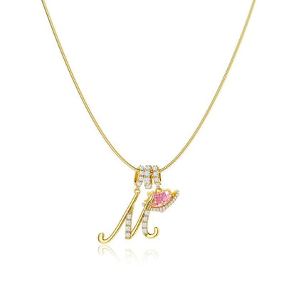 Luxe Initial Pendant Necklace | 3 - Layer Gold Design with Adjustable Length - Hartwella