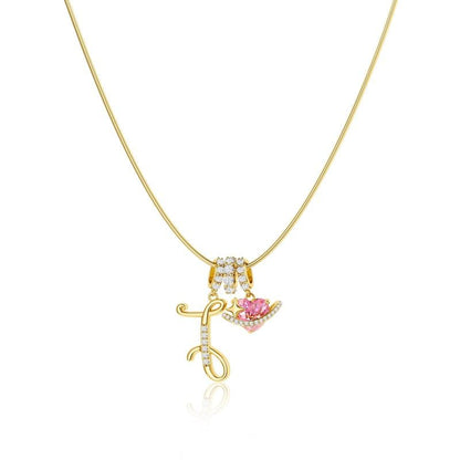 Luxe Initial Pendant Necklace | 3 - Layer Gold Design with Adjustable Length - Hartwella
