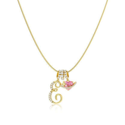 Luxe Initial Pendant Necklace | 3 - Layer Gold Design with Adjustable Length - Hartwella