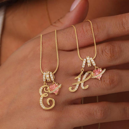 Luxe Initial Pendant Necklace | 3 - Layer Gold Design with Adjustable Length - Hartwella