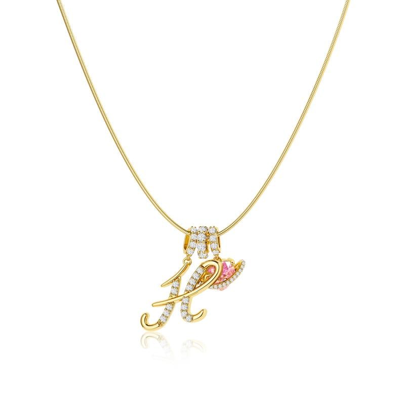 Luxe Initial Pendant Necklace | 3 - Layer Gold Design with Adjustable Length - Hartwella