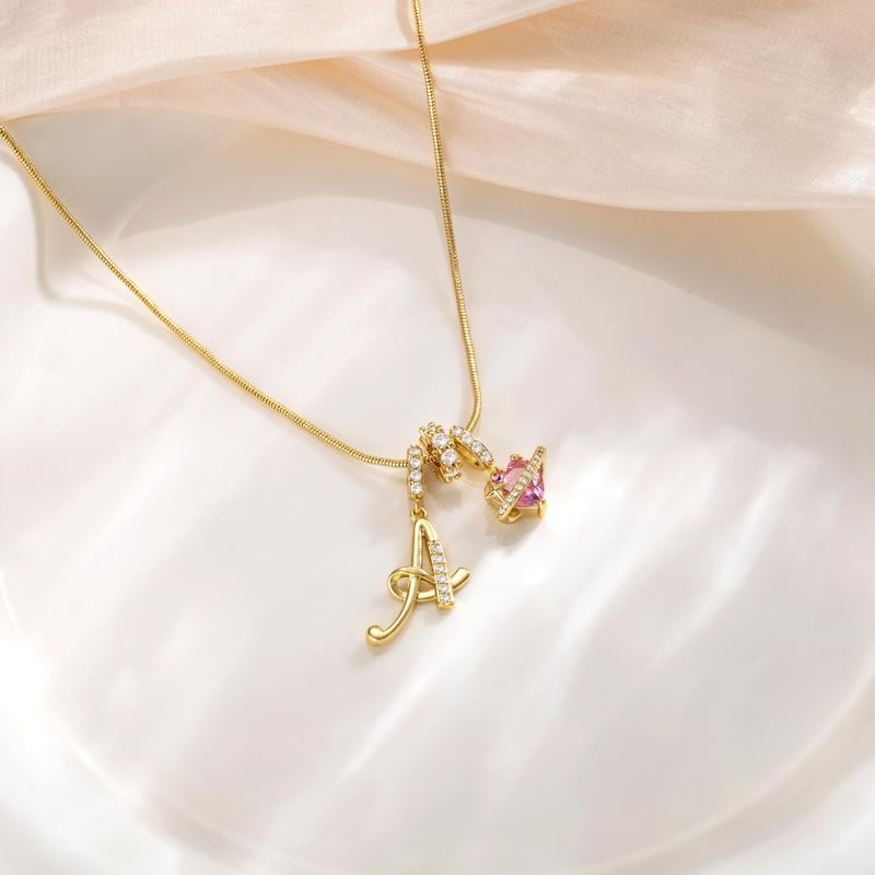 Luxe Initial Pendant Necklace | 3 - Layer Gold Design with Adjustable Length - Hartwella