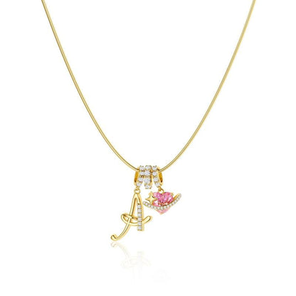Luxe Initial Pendant Necklace | 3 - Layer Gold Design with Adjustable Length - Hartwella