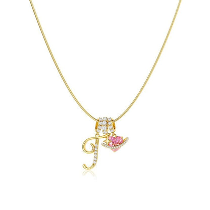 Luxe Initial Pendant Necklace | 3 - Layer Gold Design with Adjustable Length - Hartwella