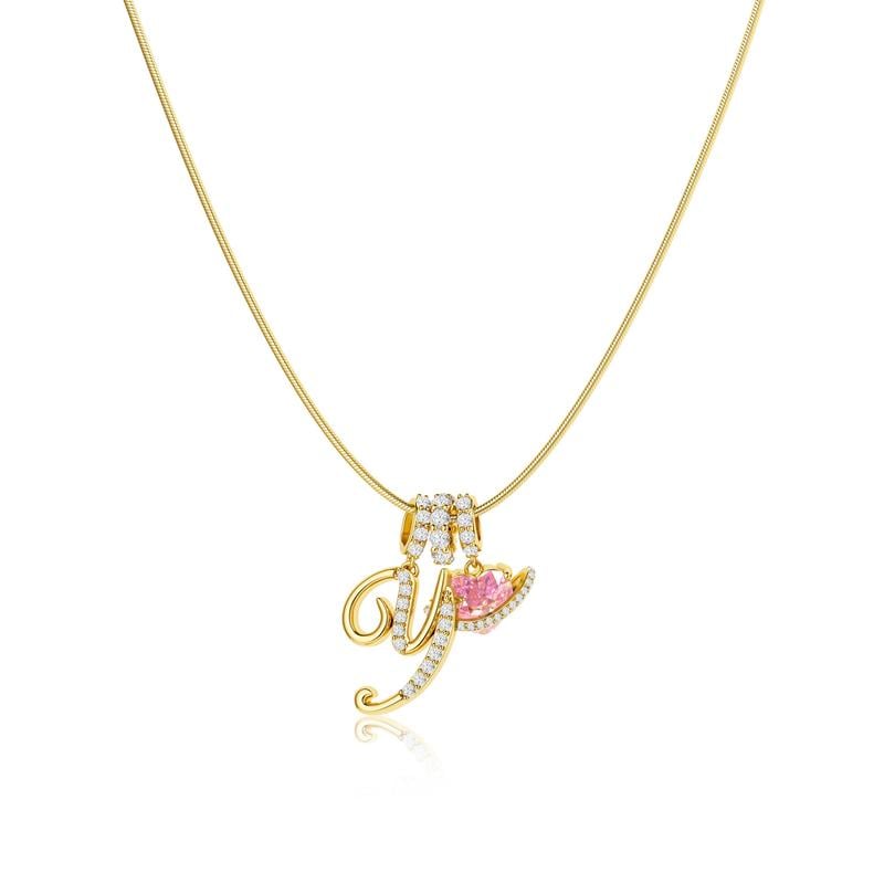 Luxe Initial Pendant Necklace | 3 - Layer Gold Design with Adjustable Length - Hartwella