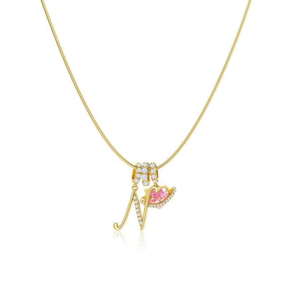 Luxe Initial Pendant Necklace | 3 - Layer Gold Design with Adjustable Length - Hartwella