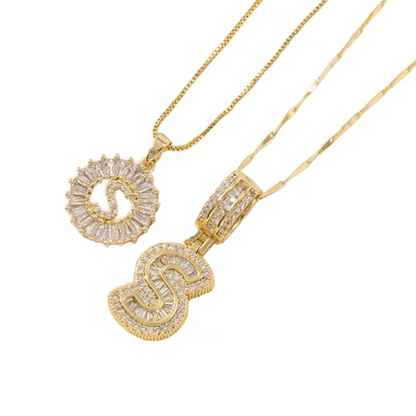 Luxe Initial Pendant Necklaces | Elegant Gold-Plated Design - Hartwella