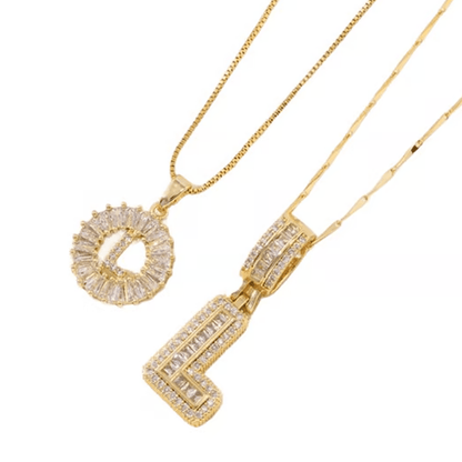 Luxe Initial Pendant Necklaces | Elegant Gold-Plated Design - Hartwella