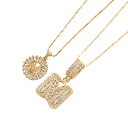Luxe Initial Pendant Necklaces | Elegant Gold-Plated Design - Hartwella