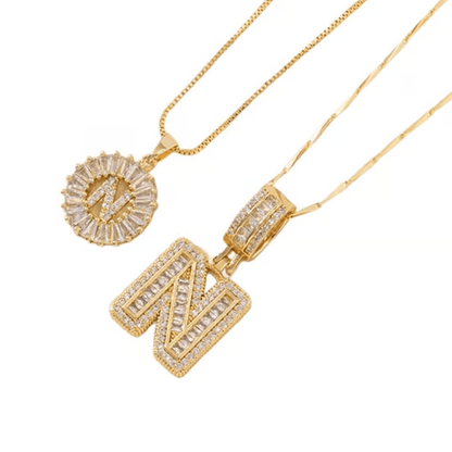 Luxe Initial Pendant Necklaces | Elegant Gold-Plated Design - Hartwella