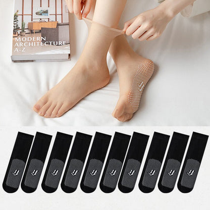 Luxe Invisible Socks | Slip - Resistant Crystal Silk - Hartwella