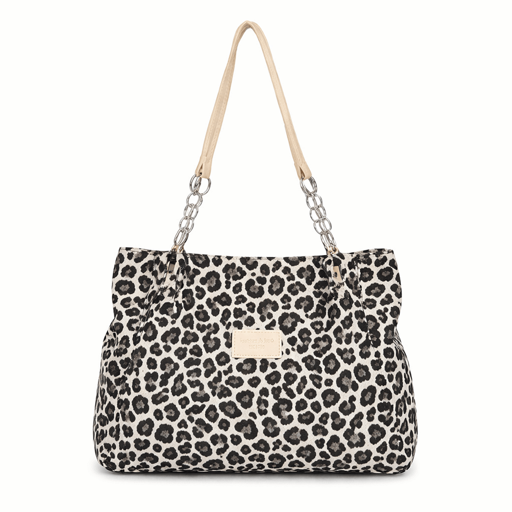 Luxe Leopard Tote | Spacious, Durable Design - Hartwella
