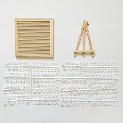 Luxe Letter Board | Premium Oak Wood with Felt Surface - Hartwella