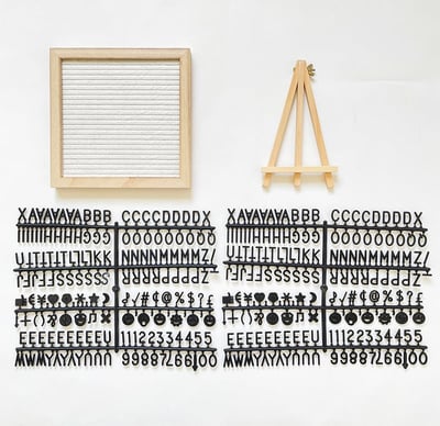 Luxe Letter Board | Premium Oak Wood with Felt Surface - Hartwella