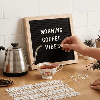 Luxe Letter Board | Premium Oak Wood with Felt Surface - Hartwella