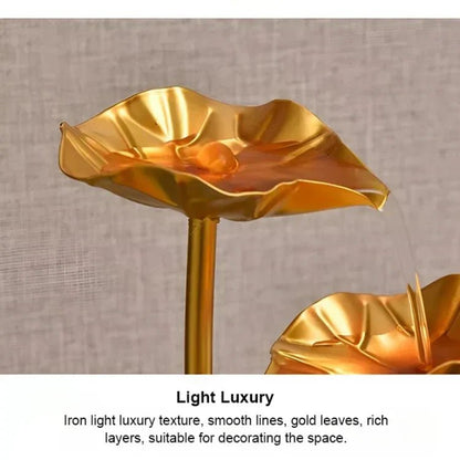 Luxe Lotus Fishbowl Ornament | Acrylic, Metal Decoration - Hartwella
