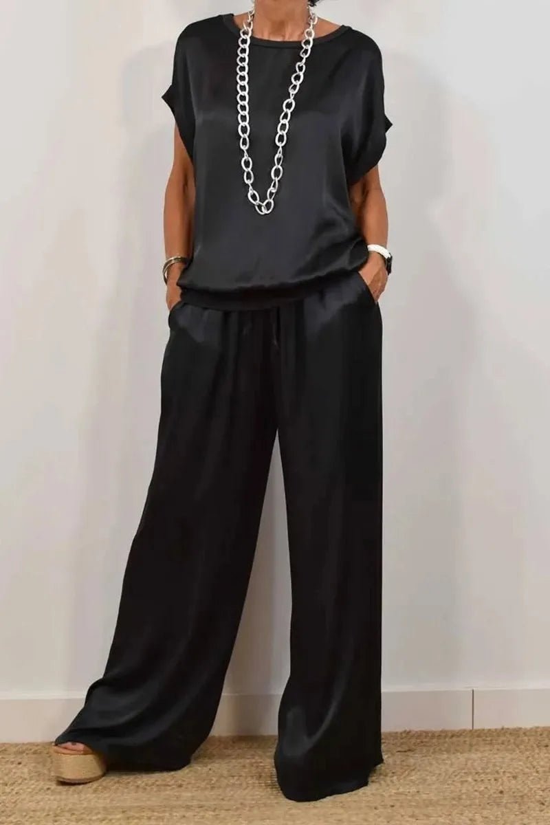 Luxe Satin Two - Piece Suit | Effortless Elegance - Hartwella