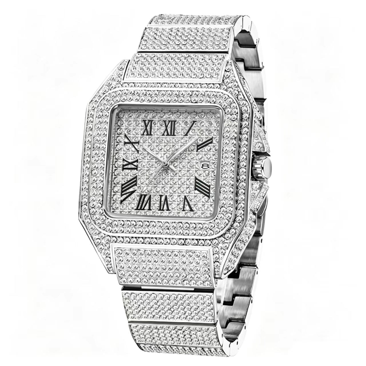 Luxe Square Watch | Rhinestone Accents - Hartwella
