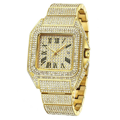 Luxe Square Watch | Rhinestone Accents - Hartwella