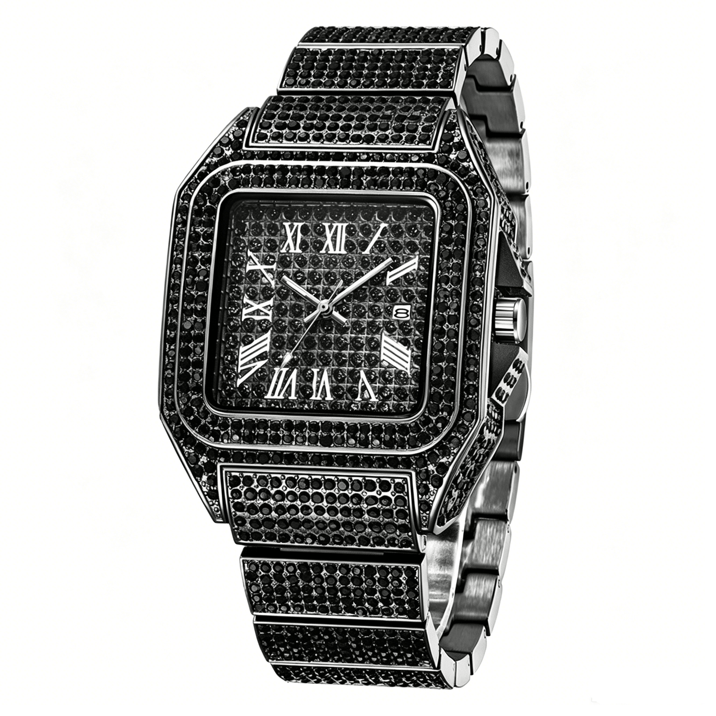 Luxe Square Watch | Rhinestone Accents - Hartwella