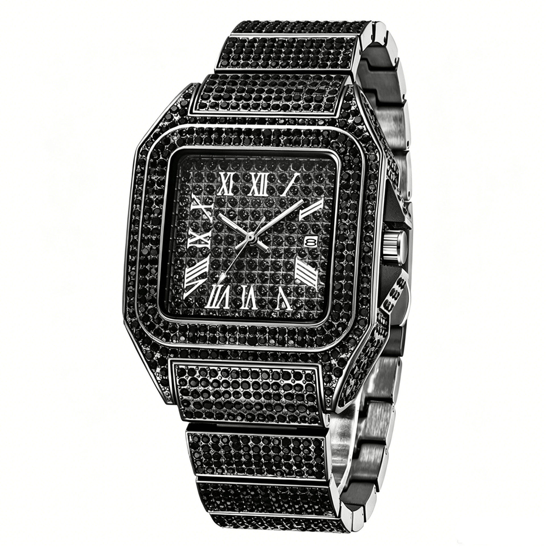Luxe Square Watch | Rhinestone Accents - Hartwella