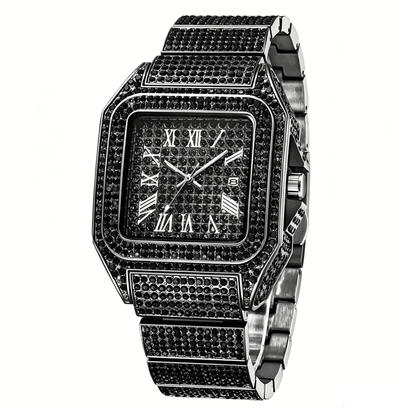 Luxe Square Watch | Rhinestone Accents - Hartwella