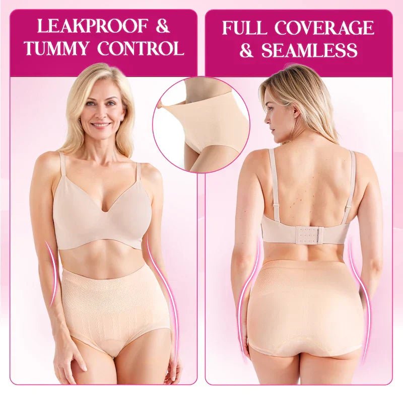 Luxe Tummy - Control Panties | Cotton, Plus Size, Leakproof - Hartwella