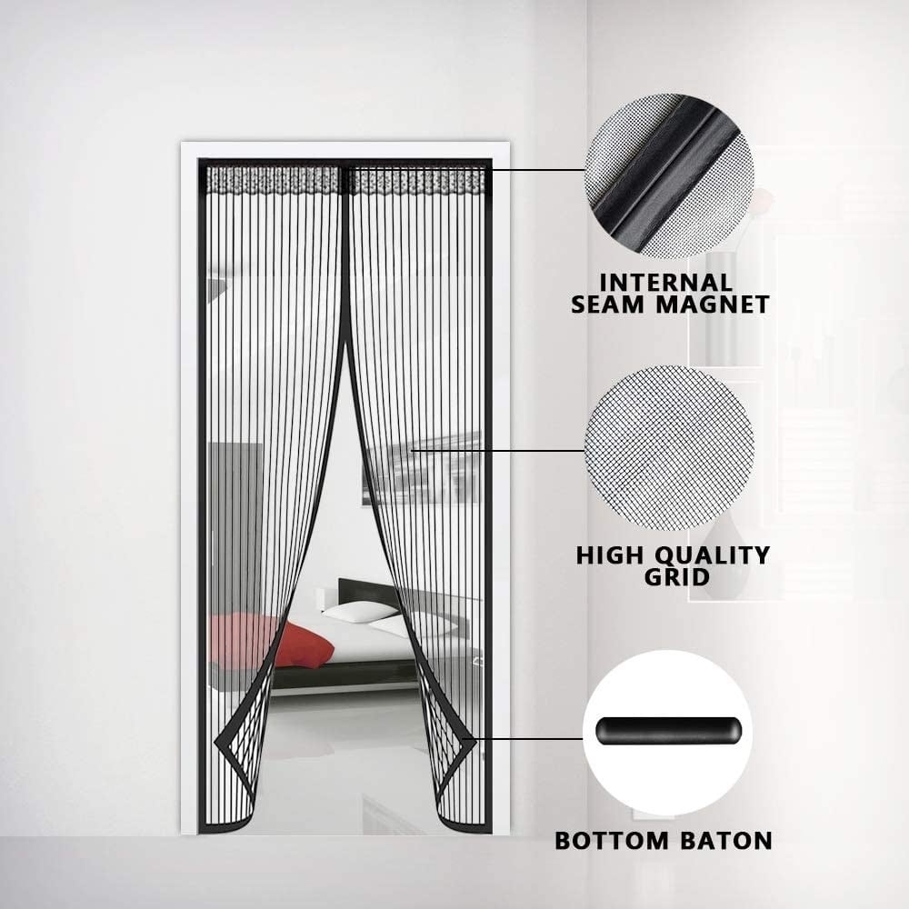 Magma Magnetic Screen Door | Hands - Free, Durable Mesh, Insect - Blocking - Hartwella