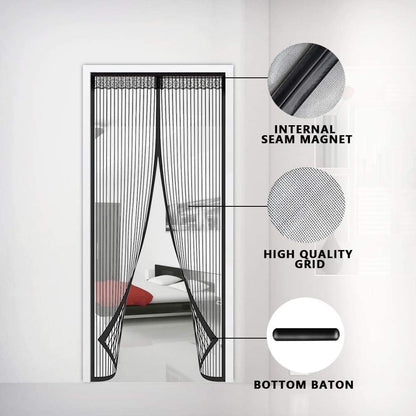Magma Magnetic Screen Door | Hands - Free, Durable Mesh, Insect - Blocking - Hartwella