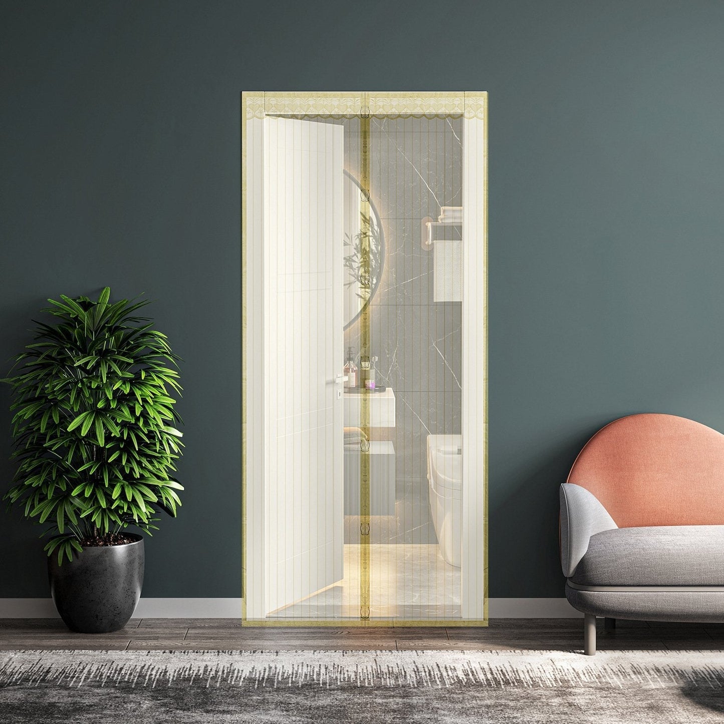 Magma Magnetic Screen Door | Hands - Free, Durable Mesh, Insect - Blocking - Hartwella