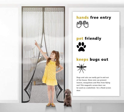 Magma Magnetic Screen Door | Hands - Free, Durable Mesh, Insect - Blocking - Hartwella