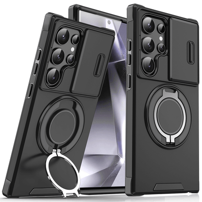 Magma Magnetic Stand Case | 360° Ring Grip, Slide Camera Cover - Hartwella